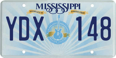 MS license plate YDX148