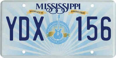 MS license plate YDX156