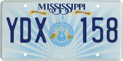 MS license plate YDX158