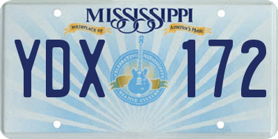MS license plate YDX172