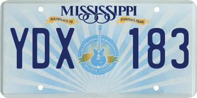 MS license plate YDX183