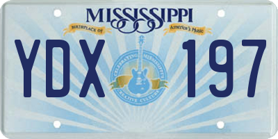 MS license plate YDX197
