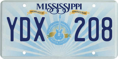 MS license plate YDX208