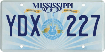 MS license plate YDX227