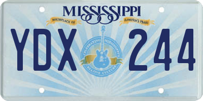 MS license plate YDX244