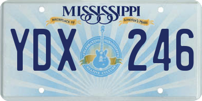 MS license plate YDX246