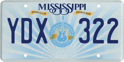 MS license plate YDX322