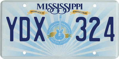 MS license plate YDX324