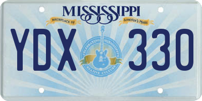 MS license plate YDX330