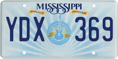 MS license plate YDX369