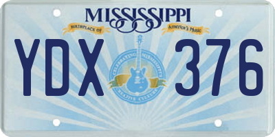 MS license plate YDX376