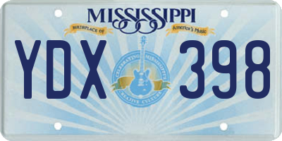 MS license plate YDX398