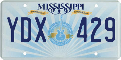 MS license plate YDX429