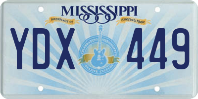 MS license plate YDX449