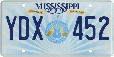MS license plate YDX452