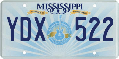 MS license plate YDX522