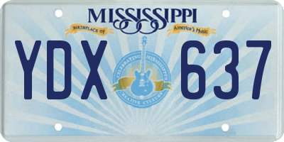 MS license plate YDX637