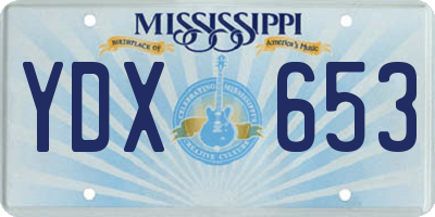 MS license plate YDX653
