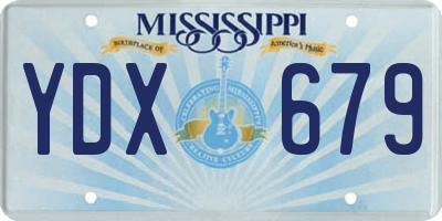 MS license plate YDX679
