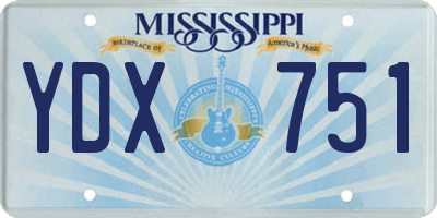 MS license plate YDX751