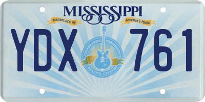 MS license plate YDX761