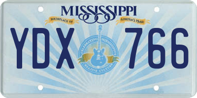 MS license plate YDX766