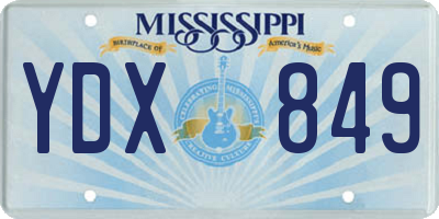 MS license plate YDX849