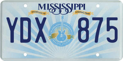 MS license plate YDX875