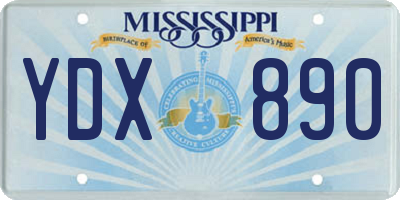MS license plate YDX890