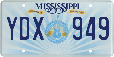 MS license plate YDX949
