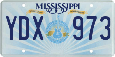 MS license plate YDX973