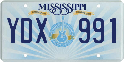 MS license plate YDX991