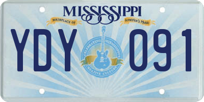 MS license plate YDY091