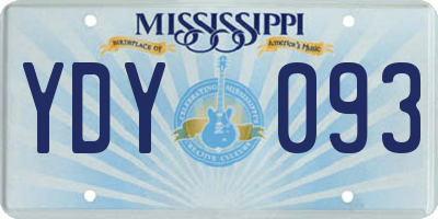 MS license plate YDY093