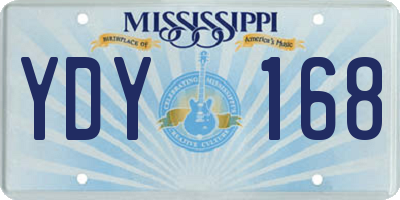 MS license plate YDY168