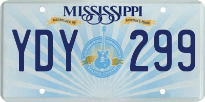 MS license plate YDY299