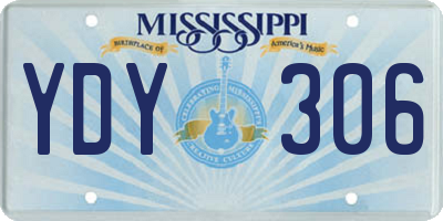 MS license plate YDY306