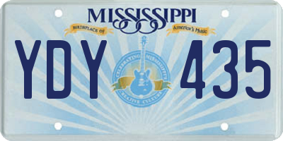 MS license plate YDY435