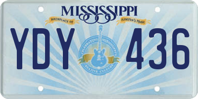 MS license plate YDY436