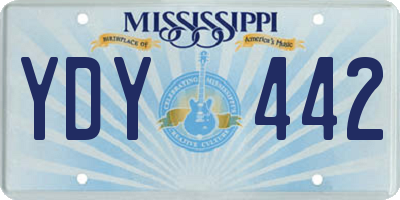 MS license plate YDY442