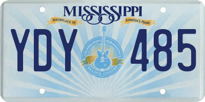 MS license plate YDY485