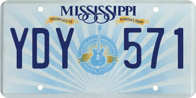 MS license plate YDY571