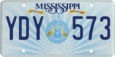 MS license plate YDY573