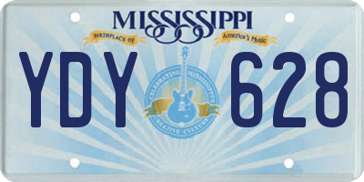 MS license plate YDY628