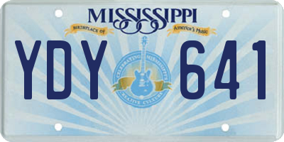 MS license plate YDY641