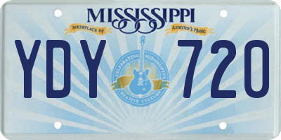 MS license plate YDY720