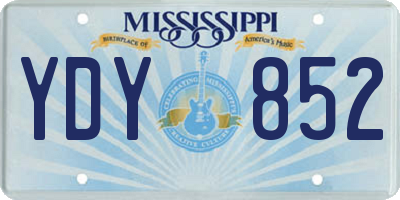 MS license plate YDY852