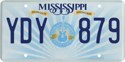 MS license plate YDY879