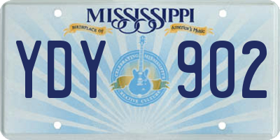 MS license plate YDY902