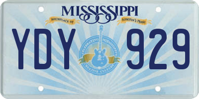 MS license plate YDY929